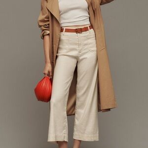 Anthropologie The Colette Cropped Wide-Leg Pants by Maeve:
Linen Edition